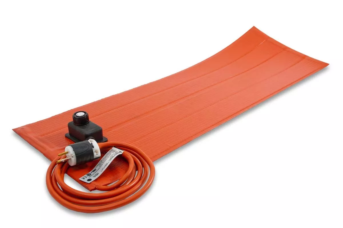 Silicone Rubber Heating Blanket with Control 120v 540w 12 in 36 in 160°F Yes PSA 8BHSRP12361PADJ Free Shipping